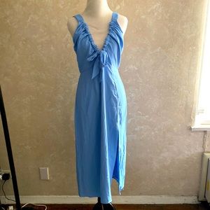 NWT baby blue dress with slit